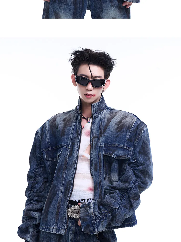 【24s Sep.】Wrinkled Short Denim Jacket