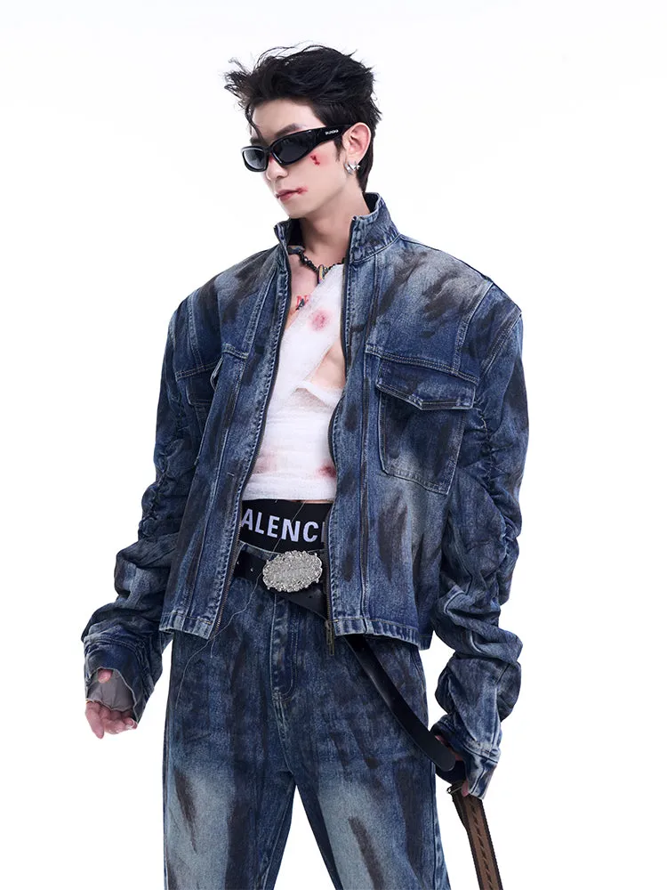 【24s Sep.】Wrinkled Short Denim Jacket