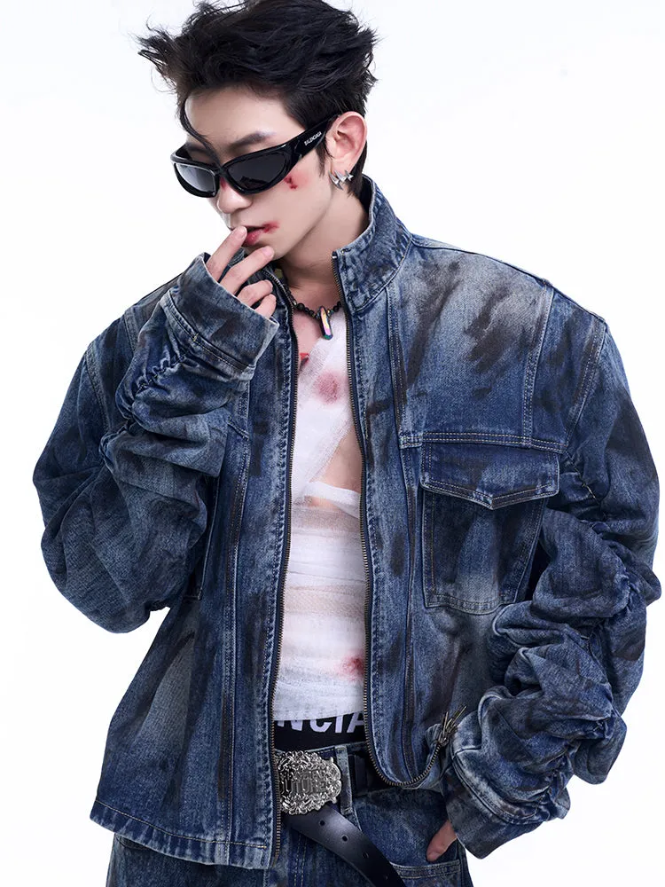 【24s Sep.】Wrinkled Short Denim Jacket