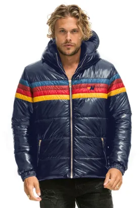 4 STRIPE LUXE TREKKER JACKET - GLOSSY NAVY