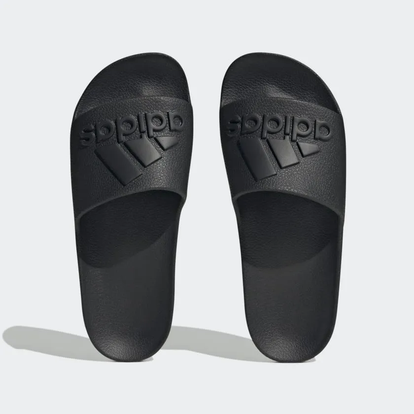 ADIDAS MEN'S ADILETTE AQUA BLACK SLIDES