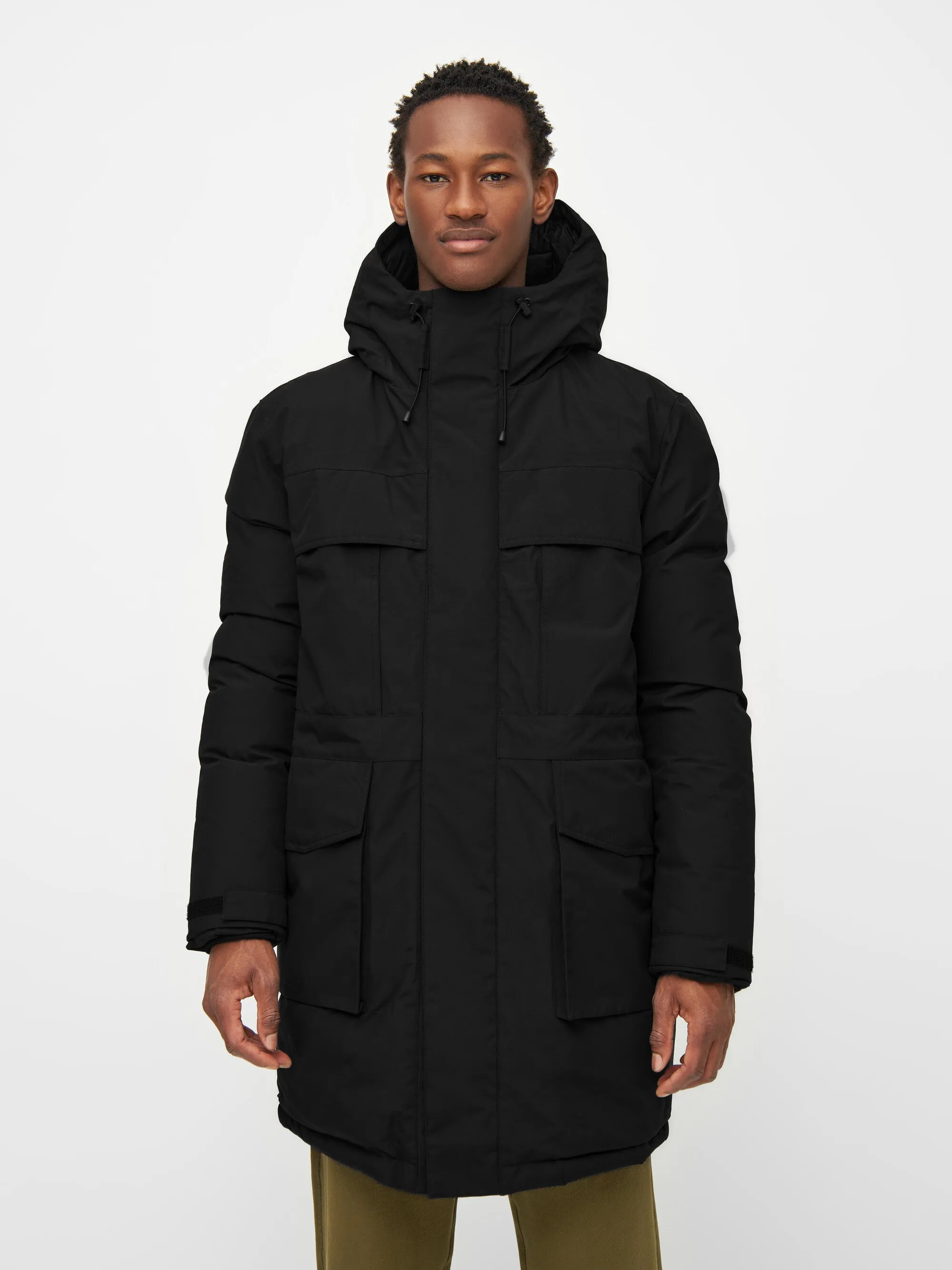 APEX CANVAS™ long padded coat - Black Jet