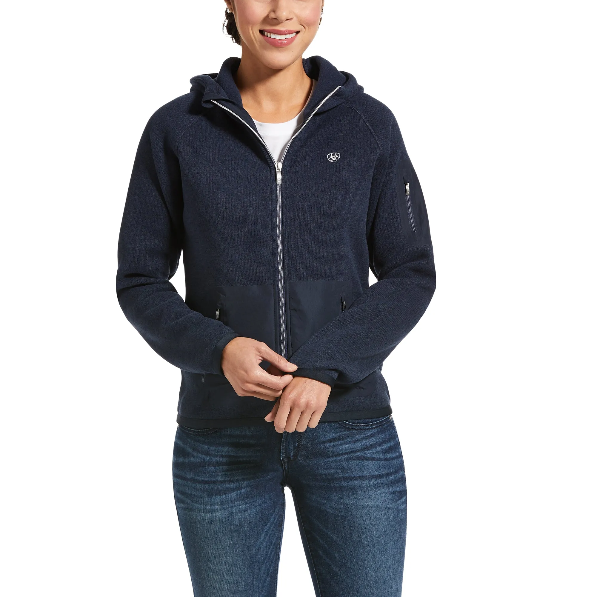 Ariat® Ladies Polartec® Flou Full Zip Navy Hoodie 10032669