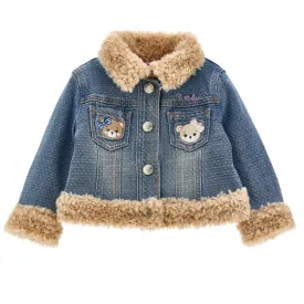 Baby Girls Teddy Denim Jacket