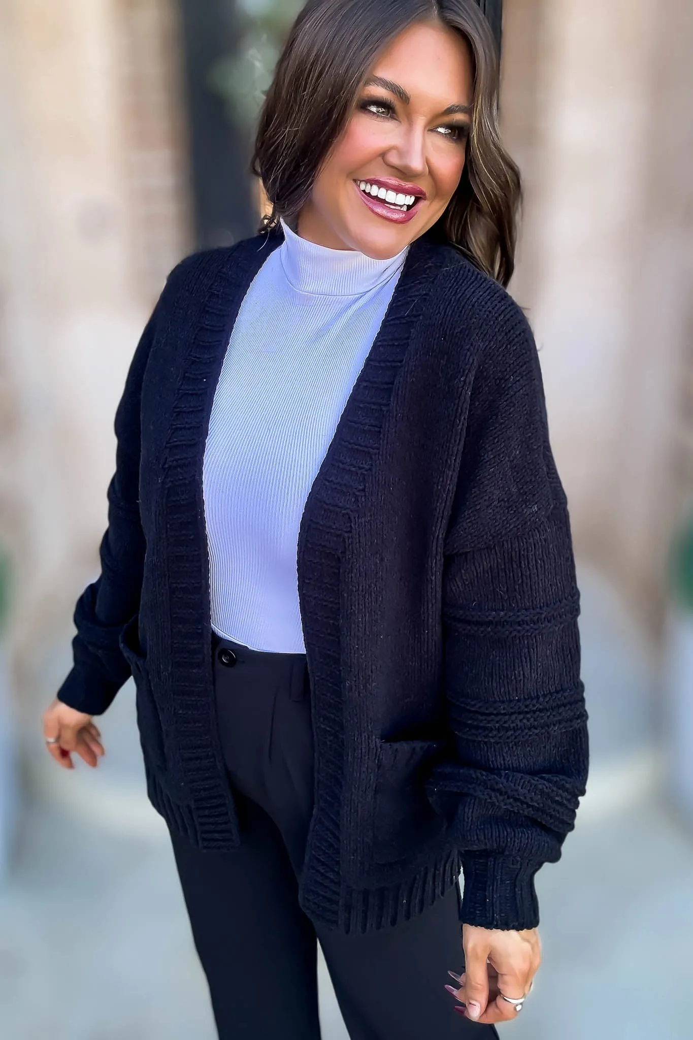 Black Cozy Cardigan