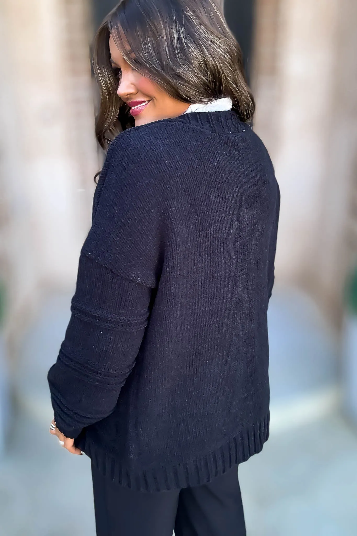 Black Cozy Cardigan