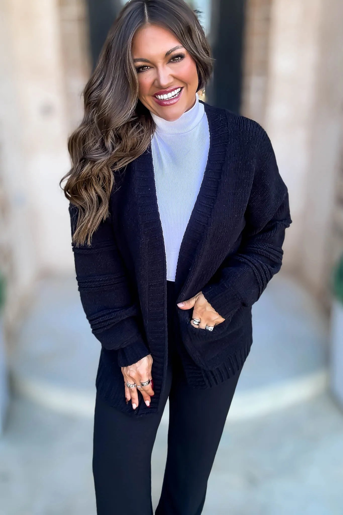 Black Cozy Cardigan