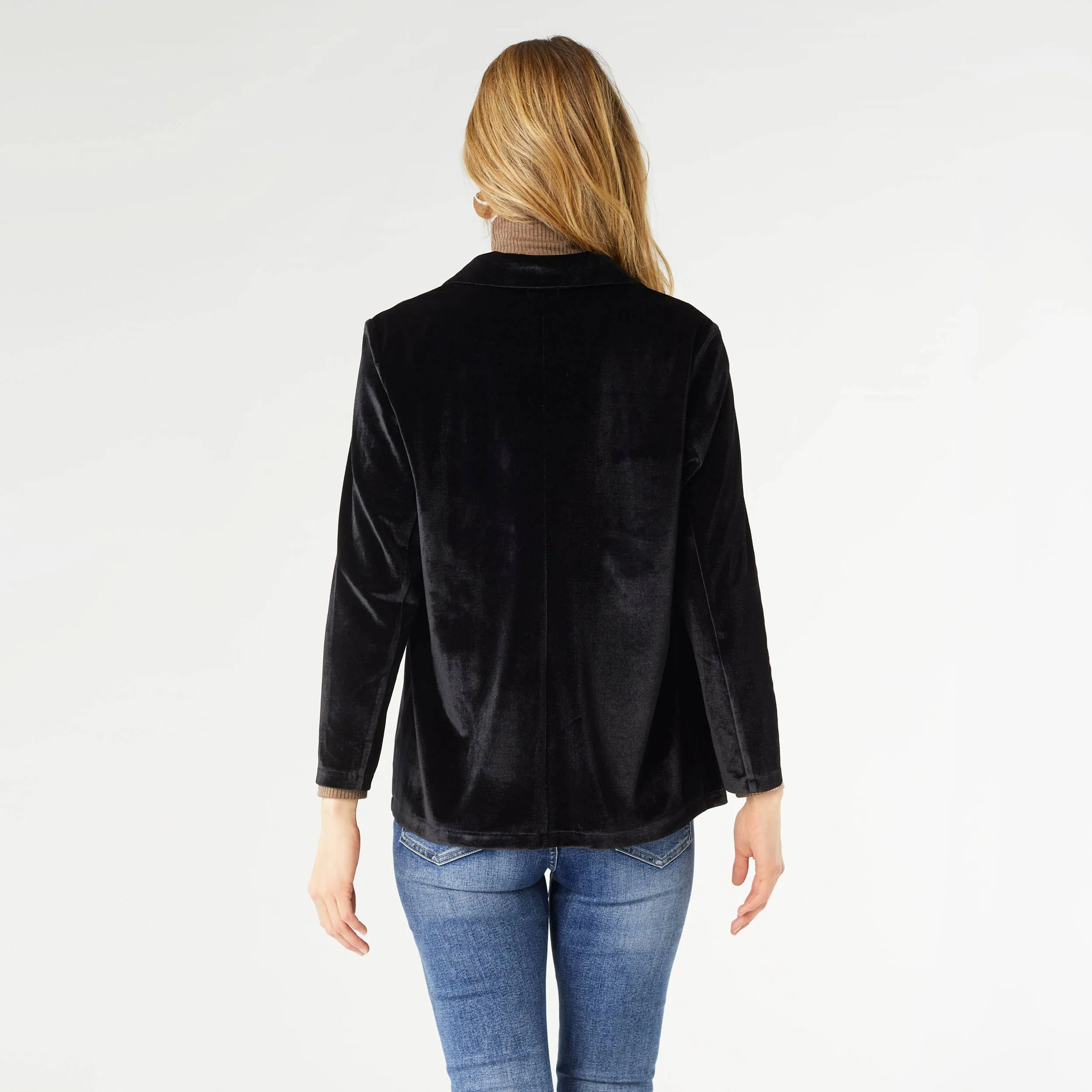 Black Penny Velour Cardigan