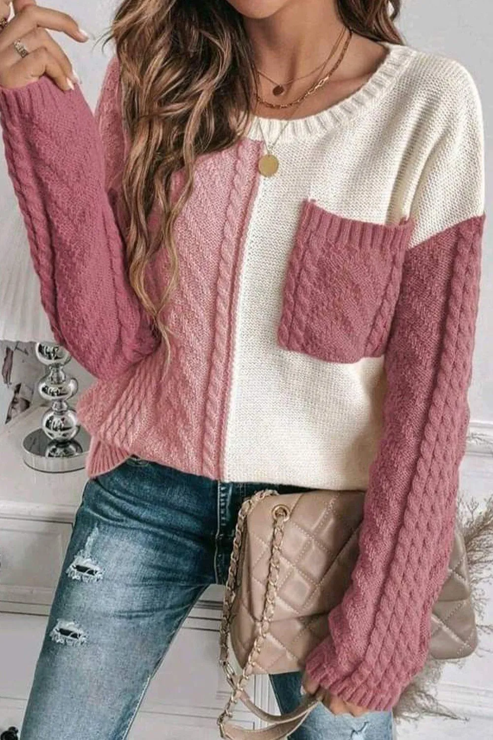 Blocks Of Fall Knit Sweater - 3 Colors Available