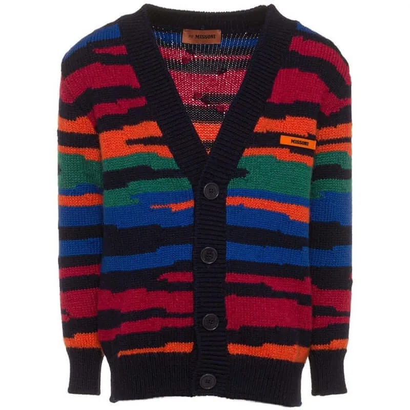 Boys Multi Coloured Knit Cardigan