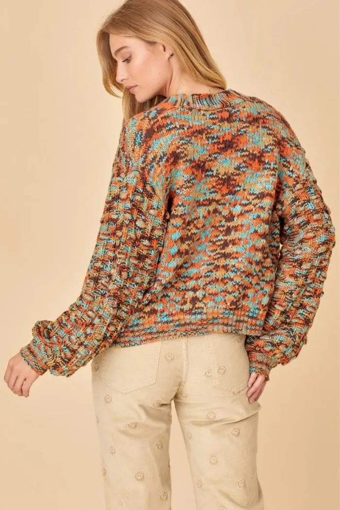 Brown Multi Color Sweater