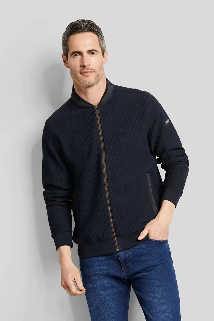 Bugatti - Weave Zip Up Sweat Jacket - Navy