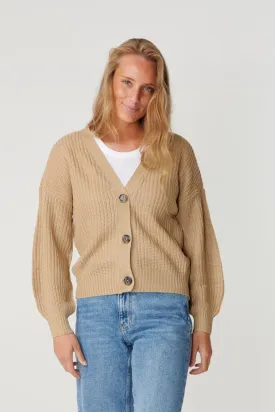 Button Cardigan - Beige