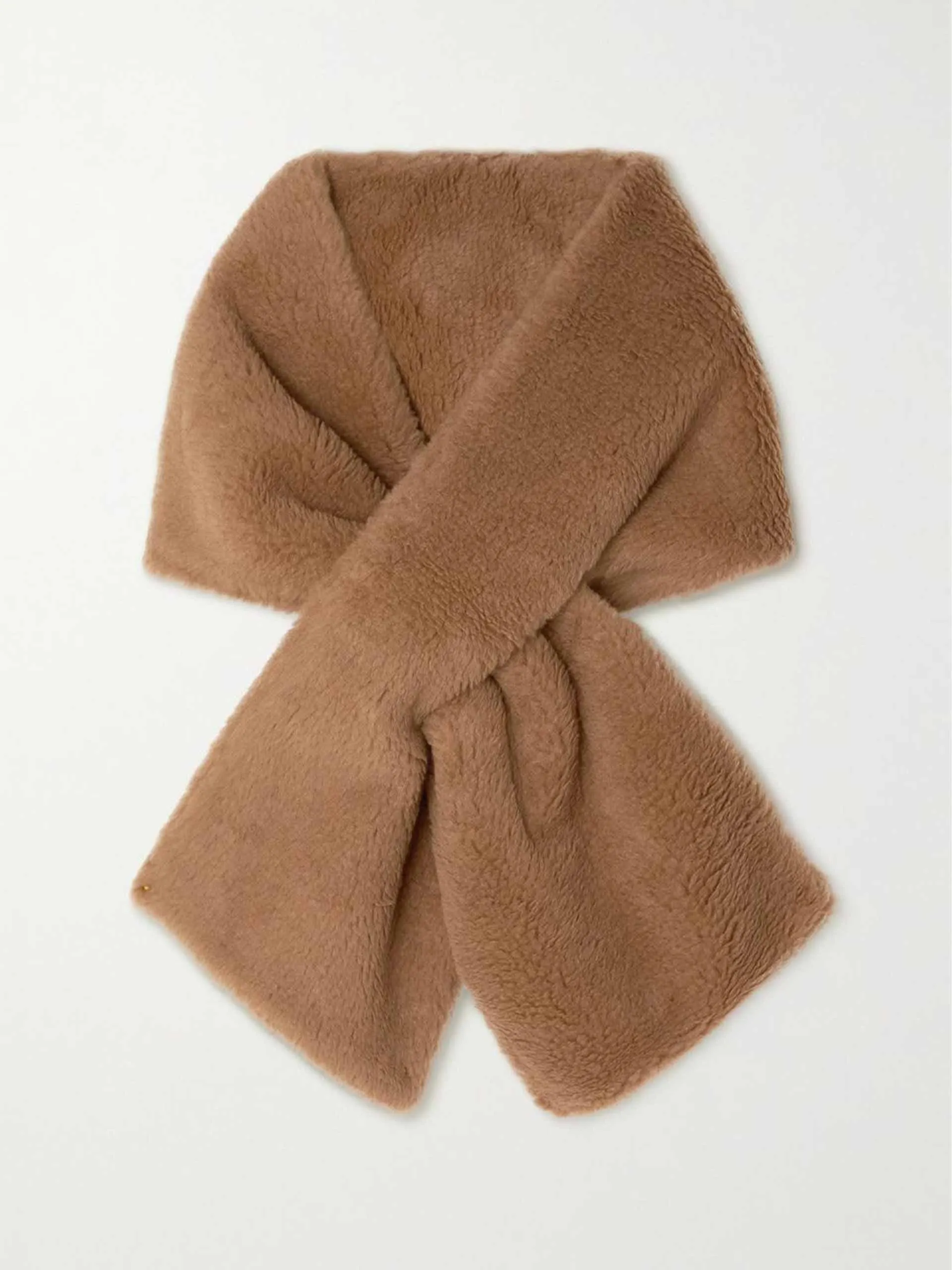 Camel hair and silk-blend scarf