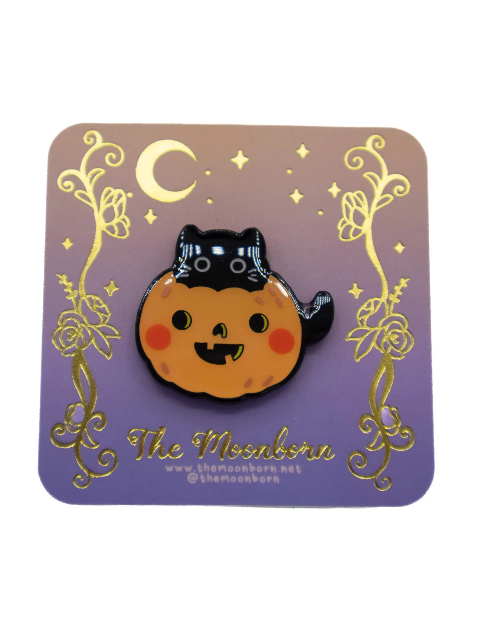 Cat-o-Lantern Enamel Pin