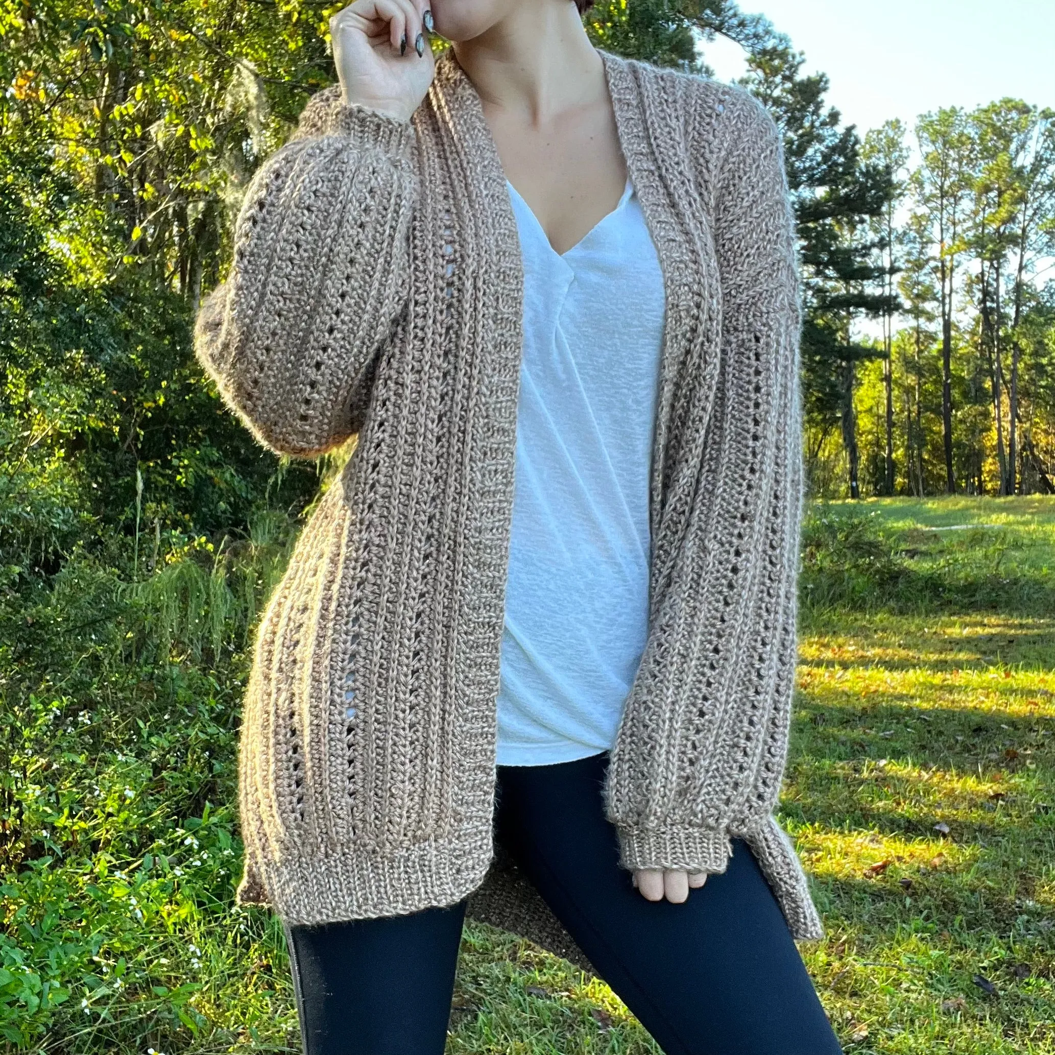 Countryside Cardigan !! CROCHET PATTERN ONLY !! - Choose What You Pay - long fit, custom sizing, crochet sweater pattern