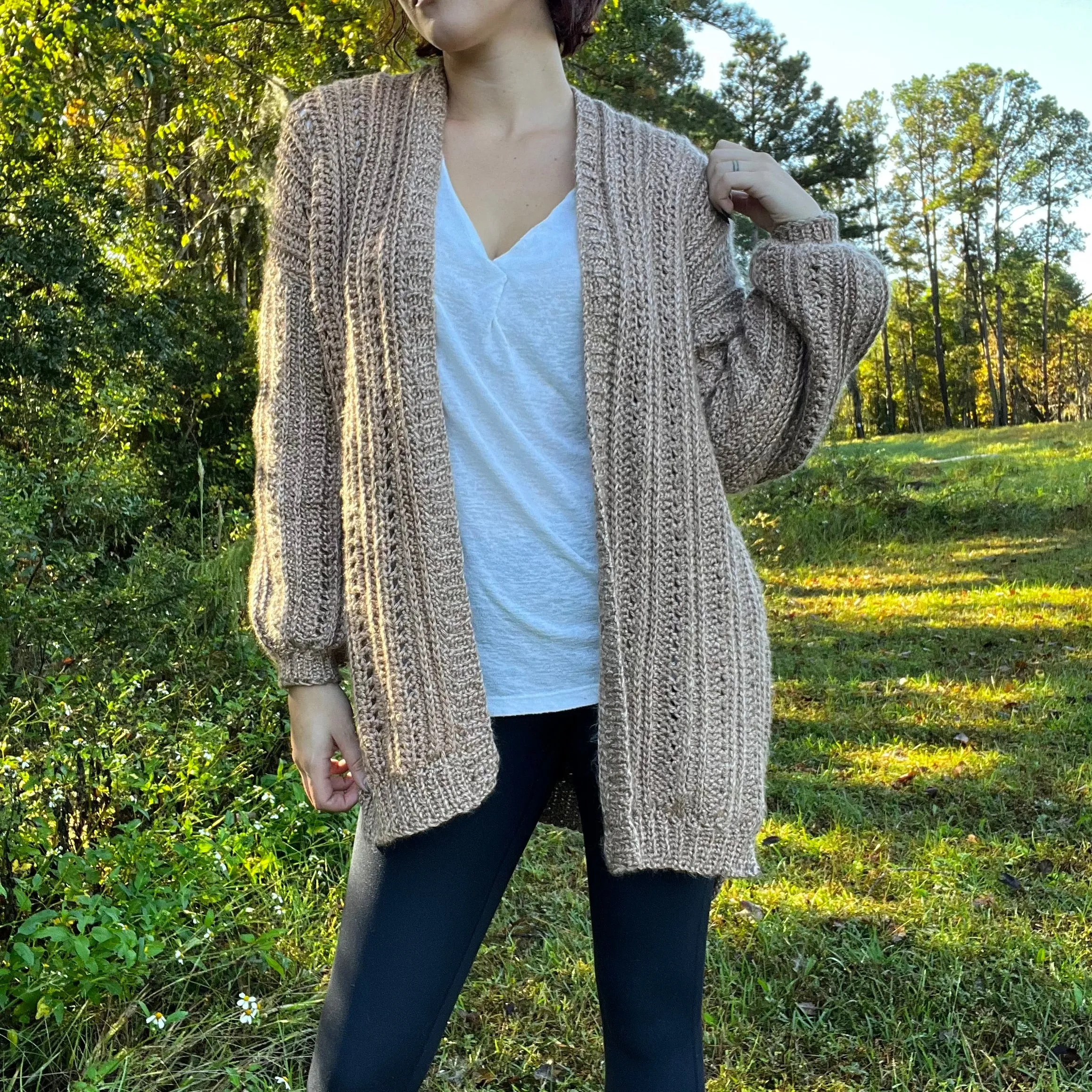 Countryside Cardigan !! CROCHET PATTERN ONLY !! - Choose What You Pay - long fit, custom sizing, crochet sweater pattern