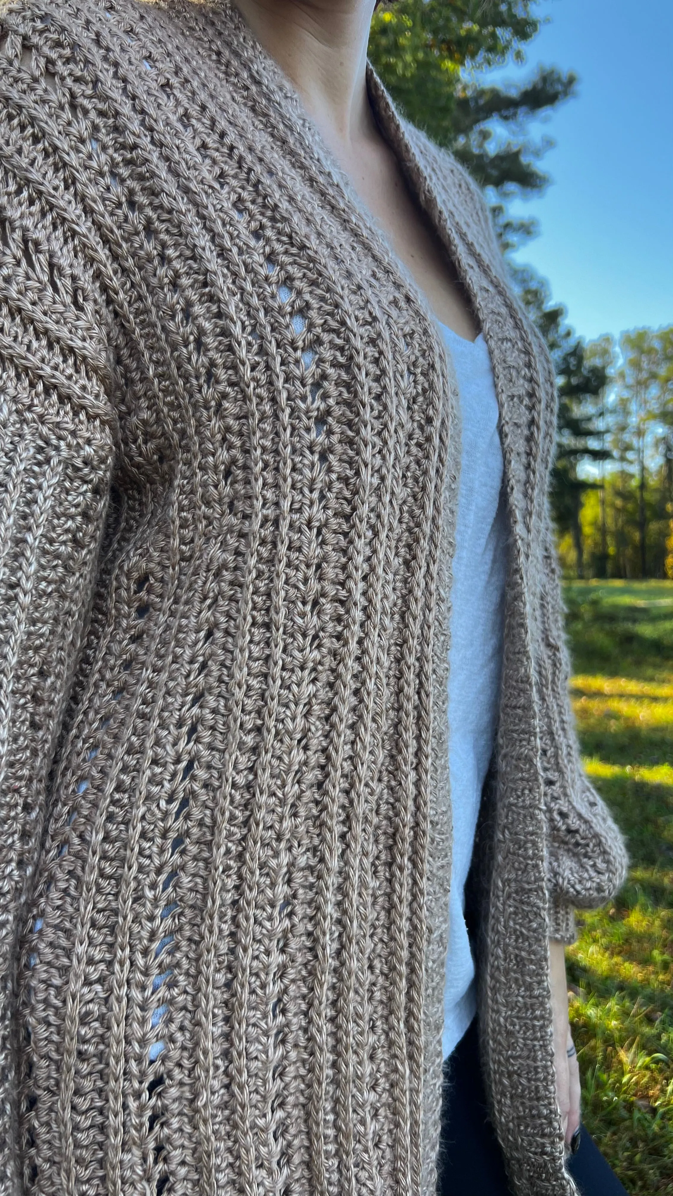 Countryside Cardigan !! CROCHET PATTERN ONLY !! - Choose What You Pay - long fit, custom sizing, crochet sweater pattern