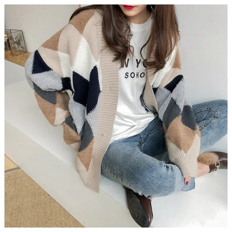 Cozy Block Cardigan