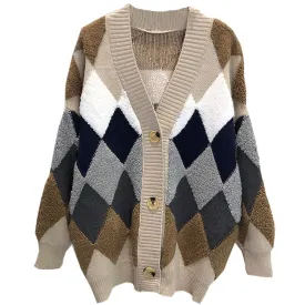 Cozy Block Cardigan