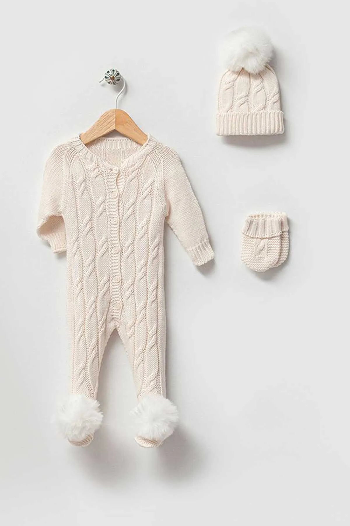 Daniel Cream Newborn Knit Coming Home Set (5 Pcs)