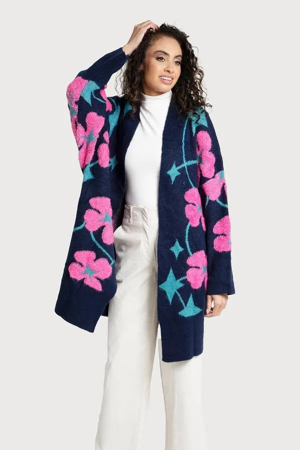 Diamond Flora Knit Cardigan