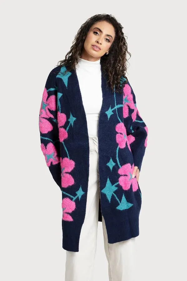 Diamond Flora Knit Cardigan