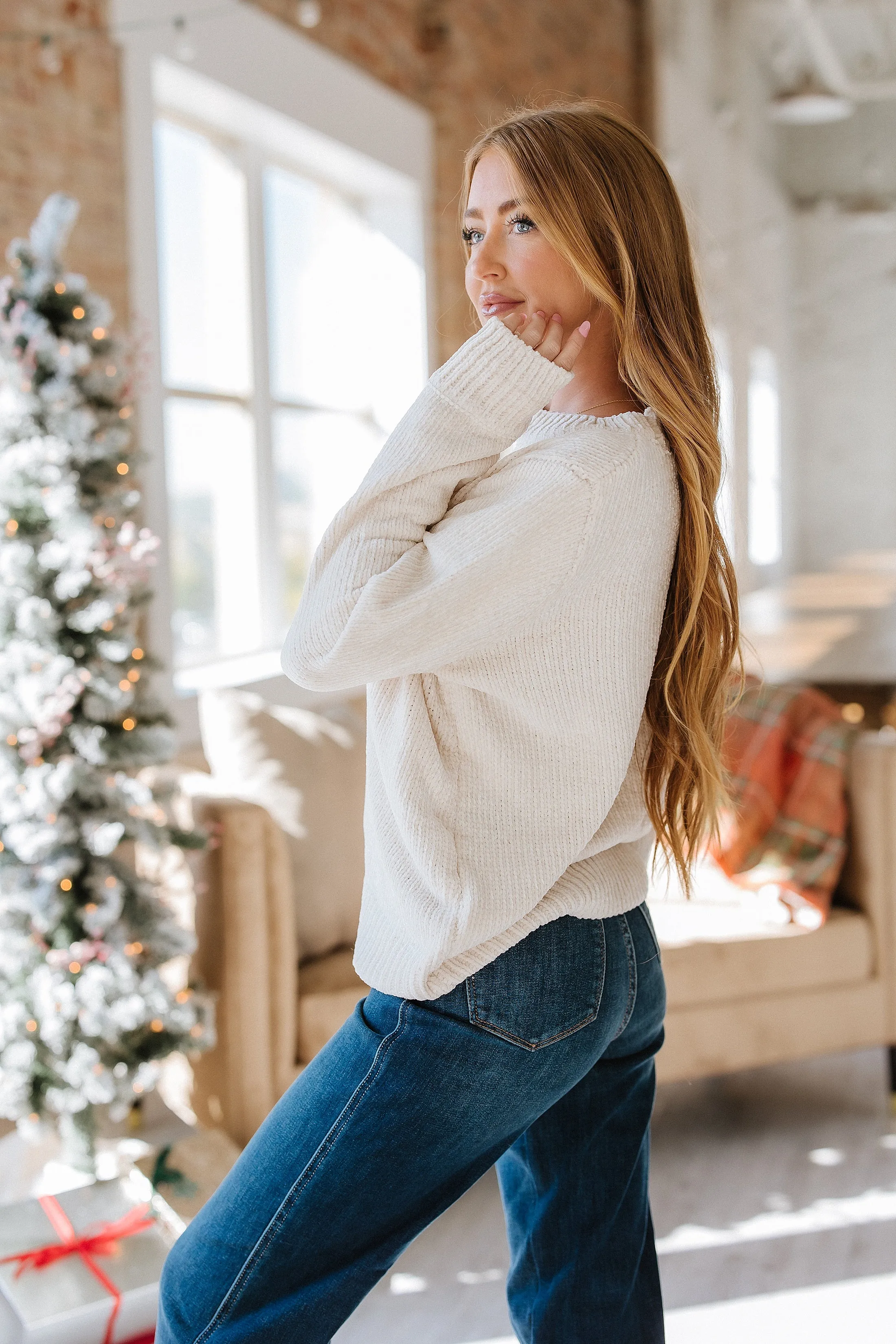 Elli Chenille Boyfriend Sweater | S-XL