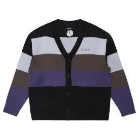 Fairbanks Cardigan Sweater Black/Purple/Moss - AW24