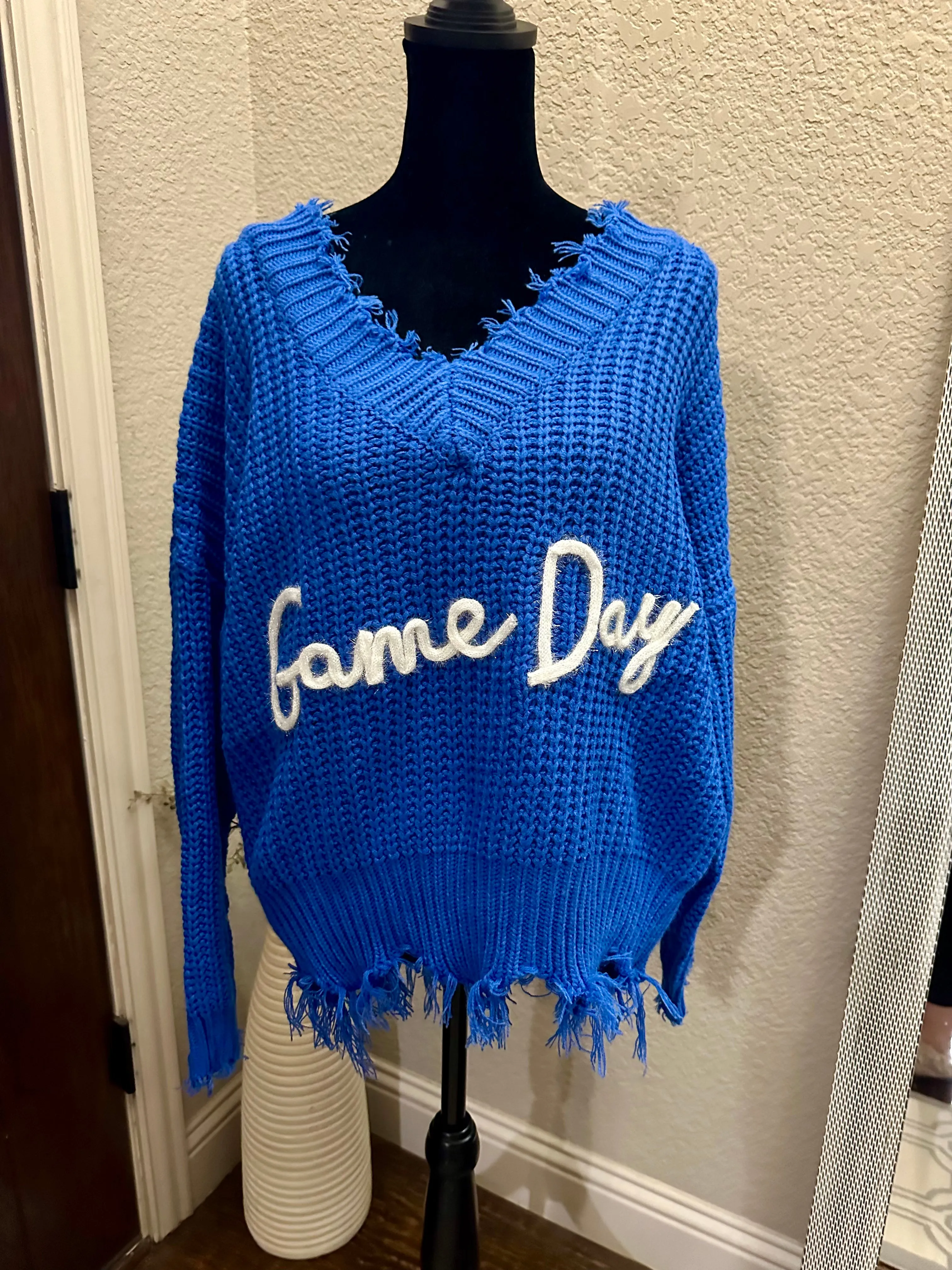 Fringe & Sparkle Game Day Sweater