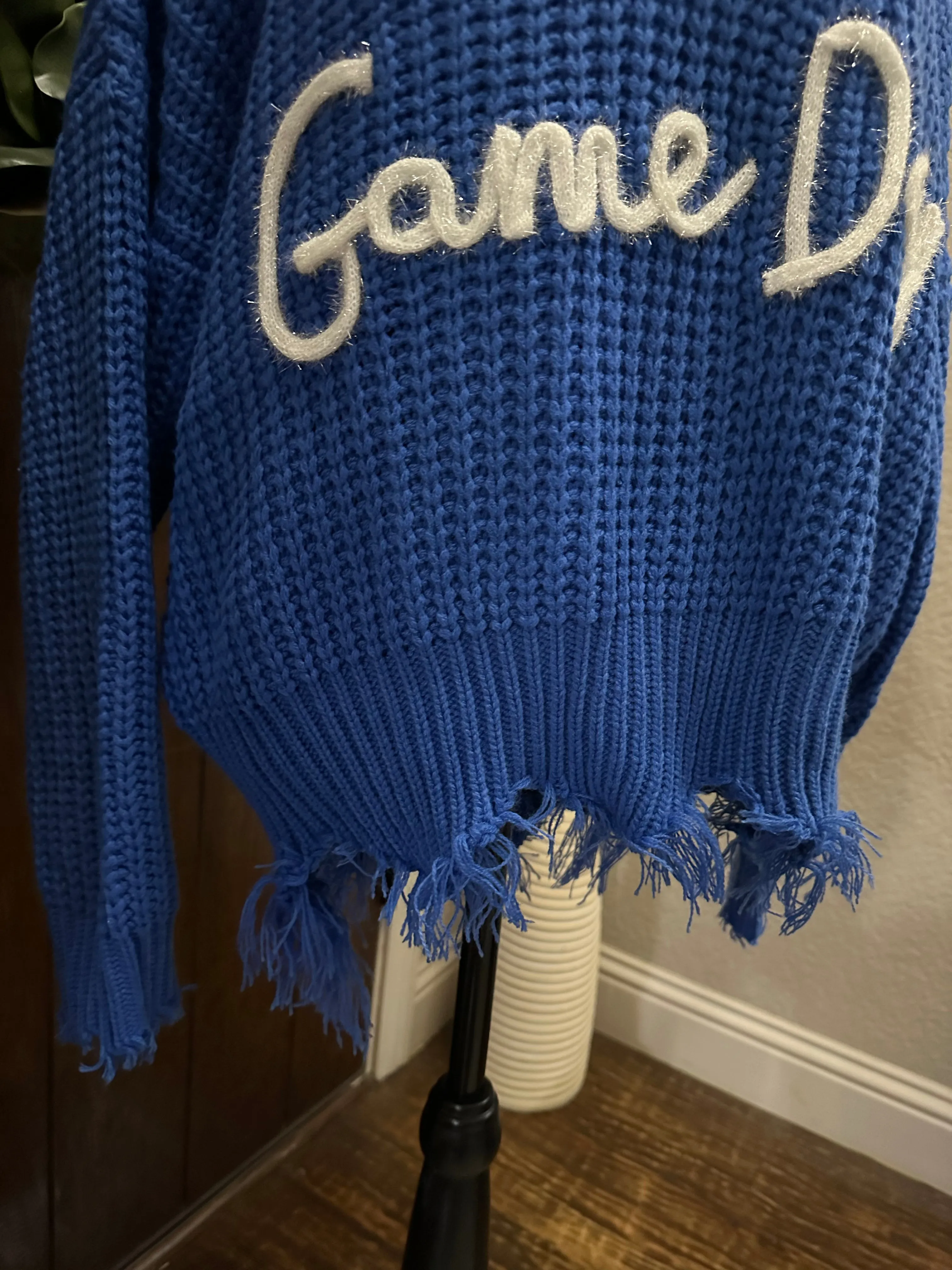 Fringe & Sparkle Game Day Sweater