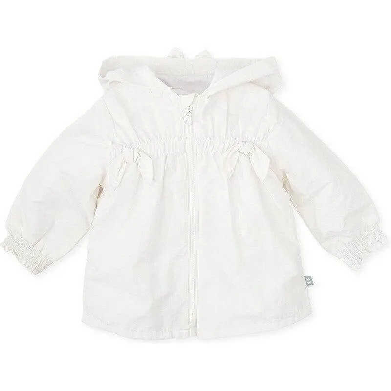 Girls White Bow Jacket