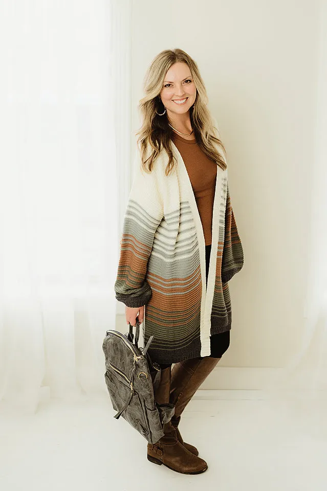 Gradation Textured Cardigan