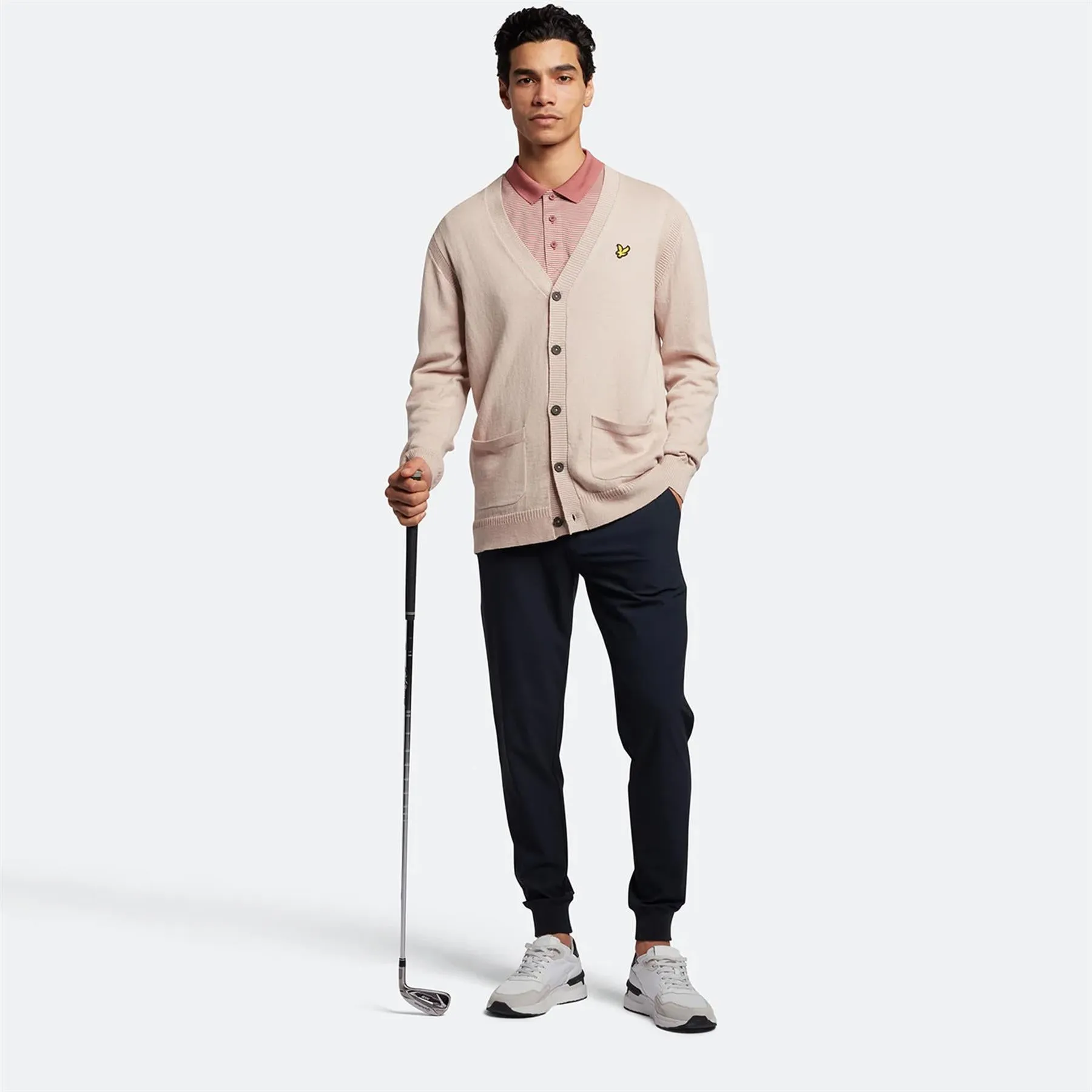 Guernsey Golf Cardigan Pink Taupe - SS23