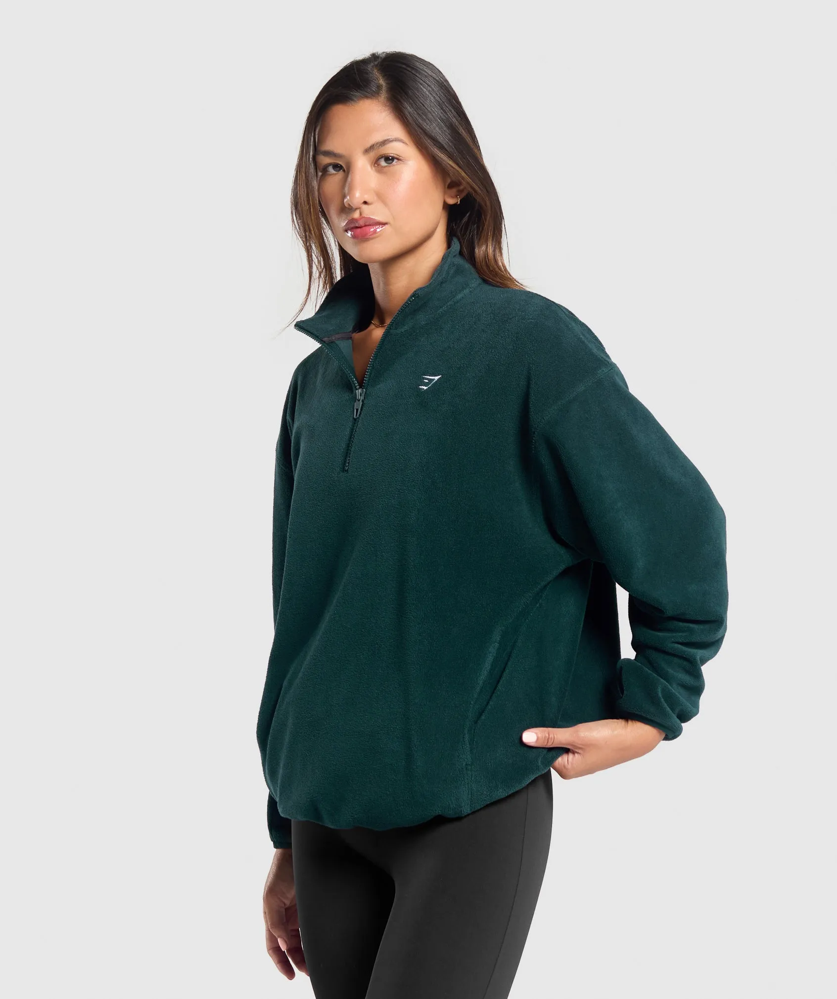 Gymshark Polar Fleece 1/2 Zip - Strong Teal