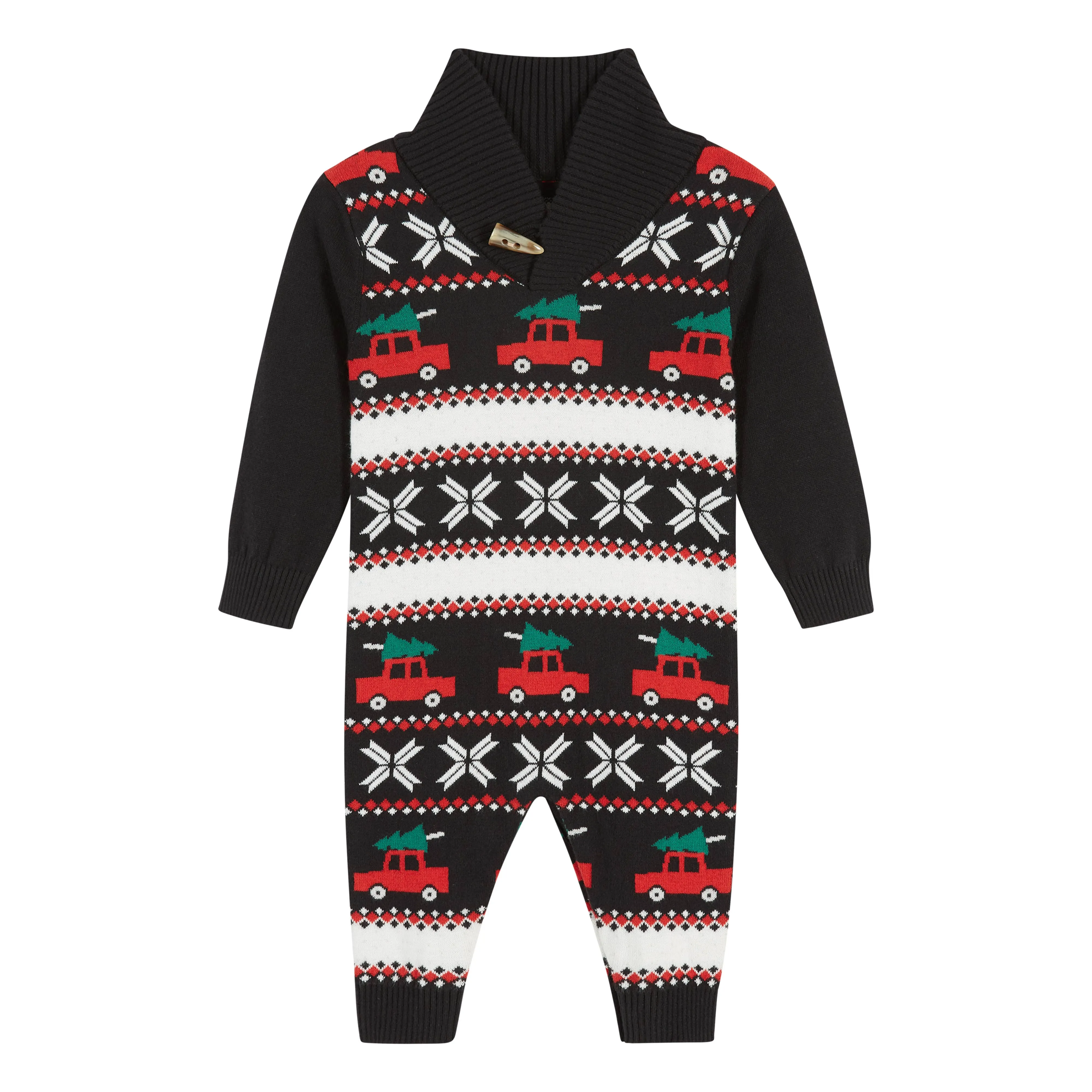 Holiday Jacquard Sweater Romper