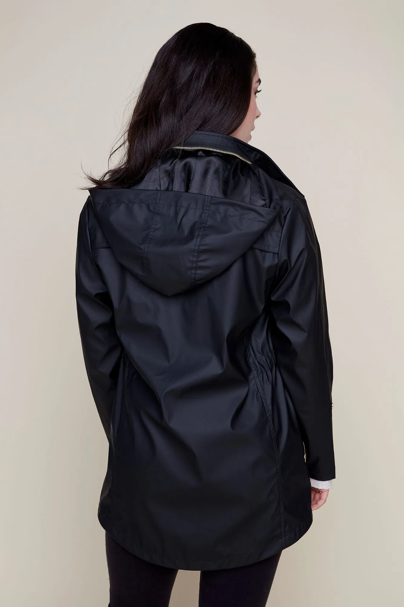 Knit Rain Jacket- Black