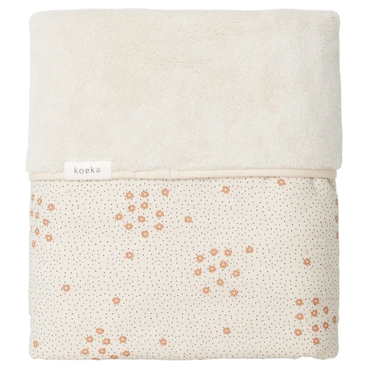 Koeka Crib blanket 75x100cm Teddy Reversible | Sunnyside Warm White