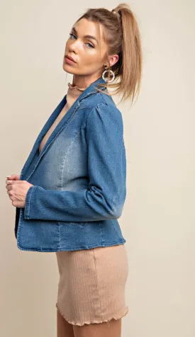 Kori Soft Washed Denim Blazer