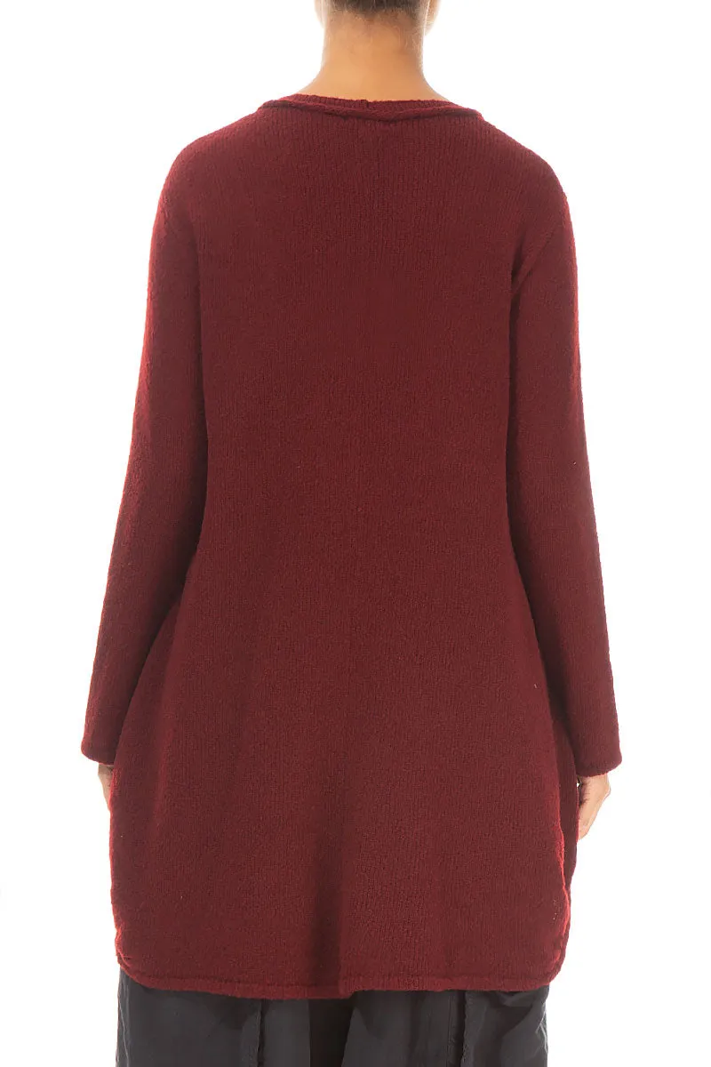 Loose Cosy Maroon Wool Sweater