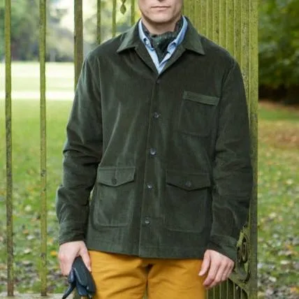 Lynton Dark Green Corduroy Overshirt