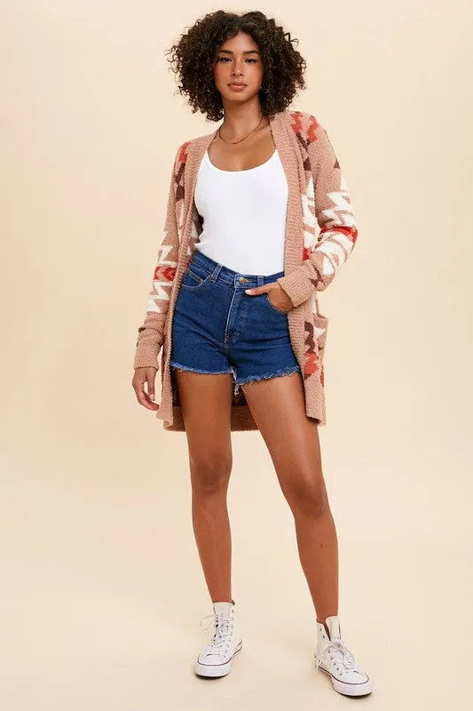 Maeve Patterned Knit Cardigan Sweater