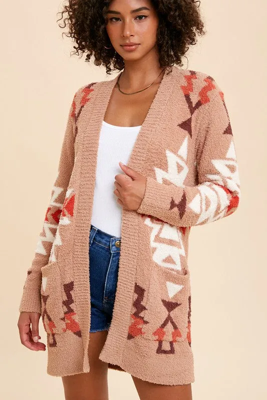 Maeve Patterned Knit Cardigan Sweater