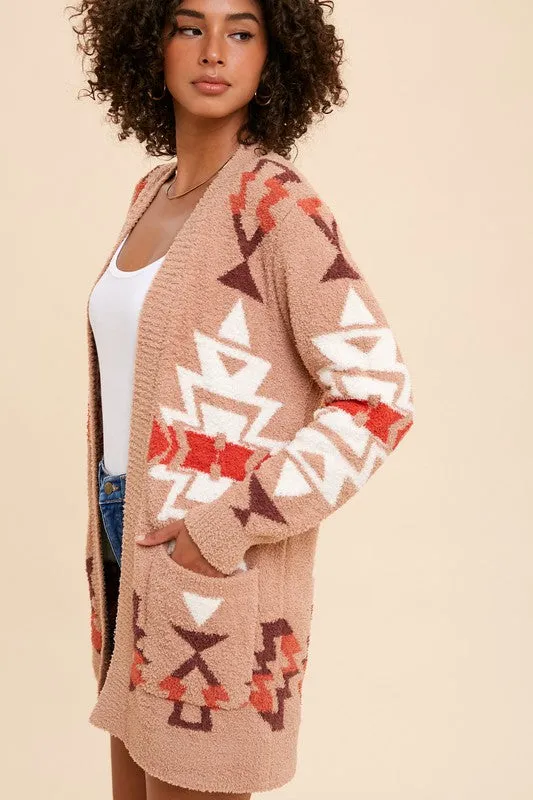 Maeve Patterned Knit Cardigan Sweater