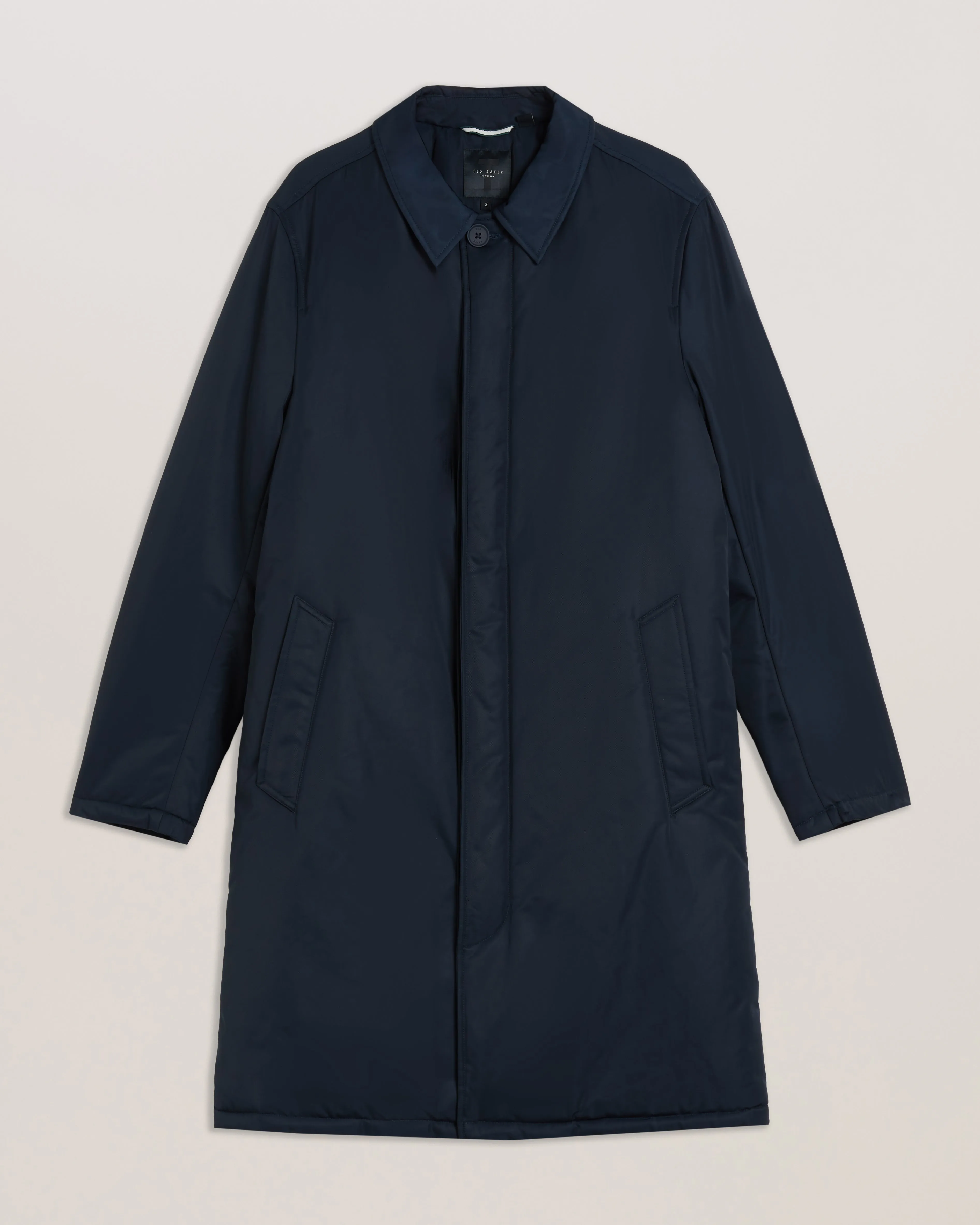 Marx Nylon Sateen Wadded Car Coat Navy