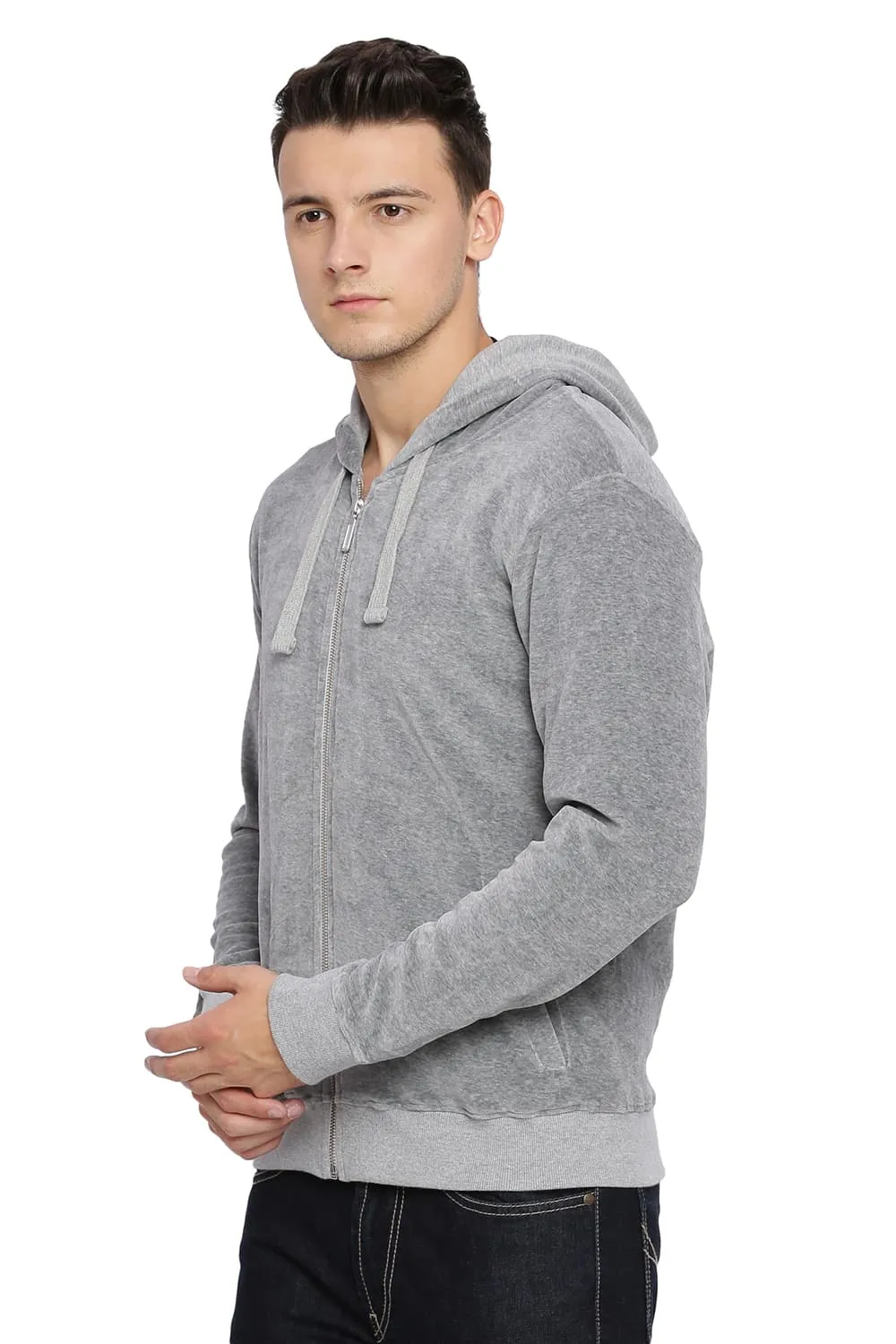 Muscle Fitange Hood Knit Jacket