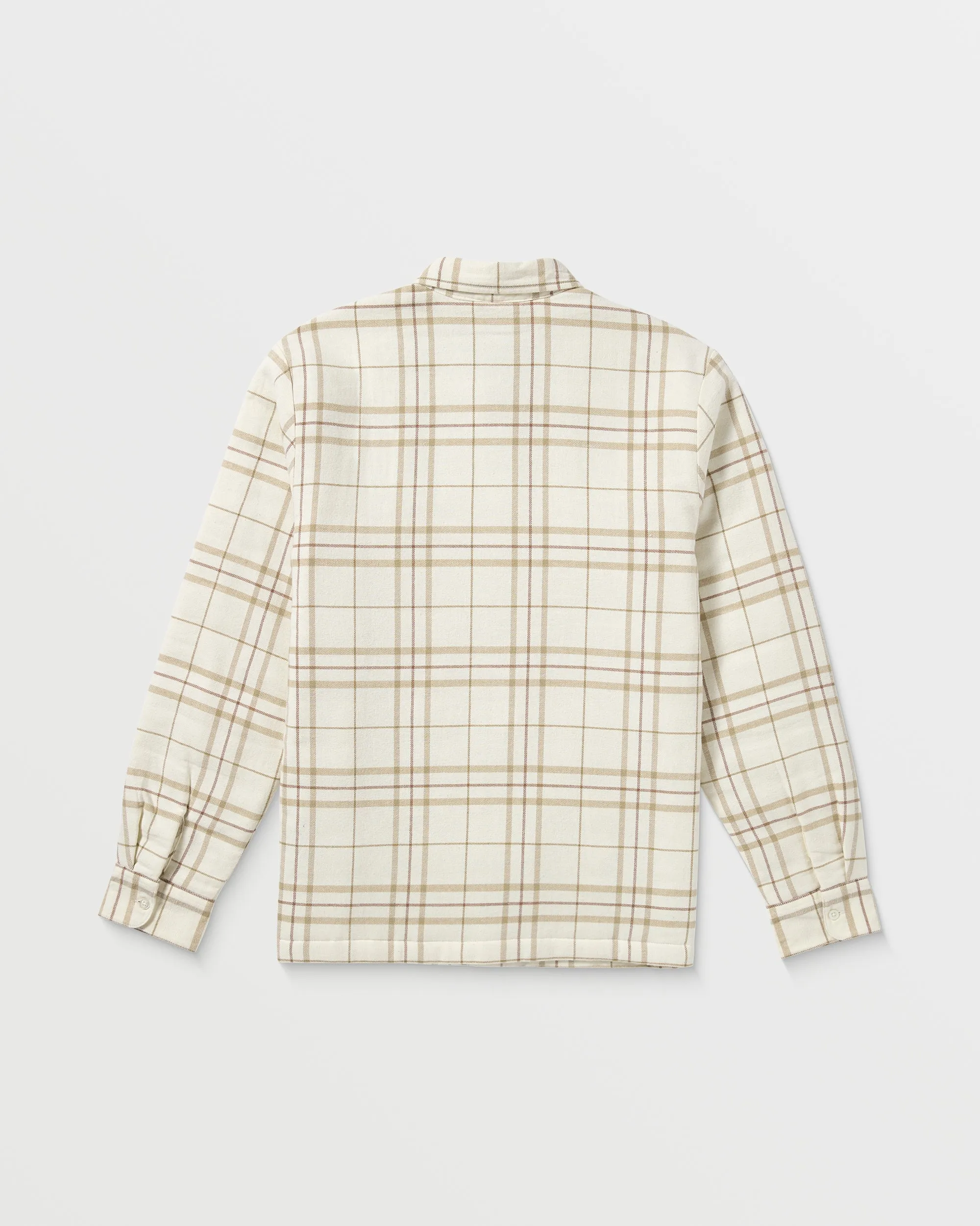 Northport Lined Flannel Long Sleeve Shirt - White Flash