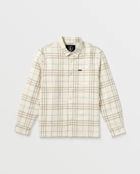 Northport Lined Flannel Long Sleeve Shirt - White Flash