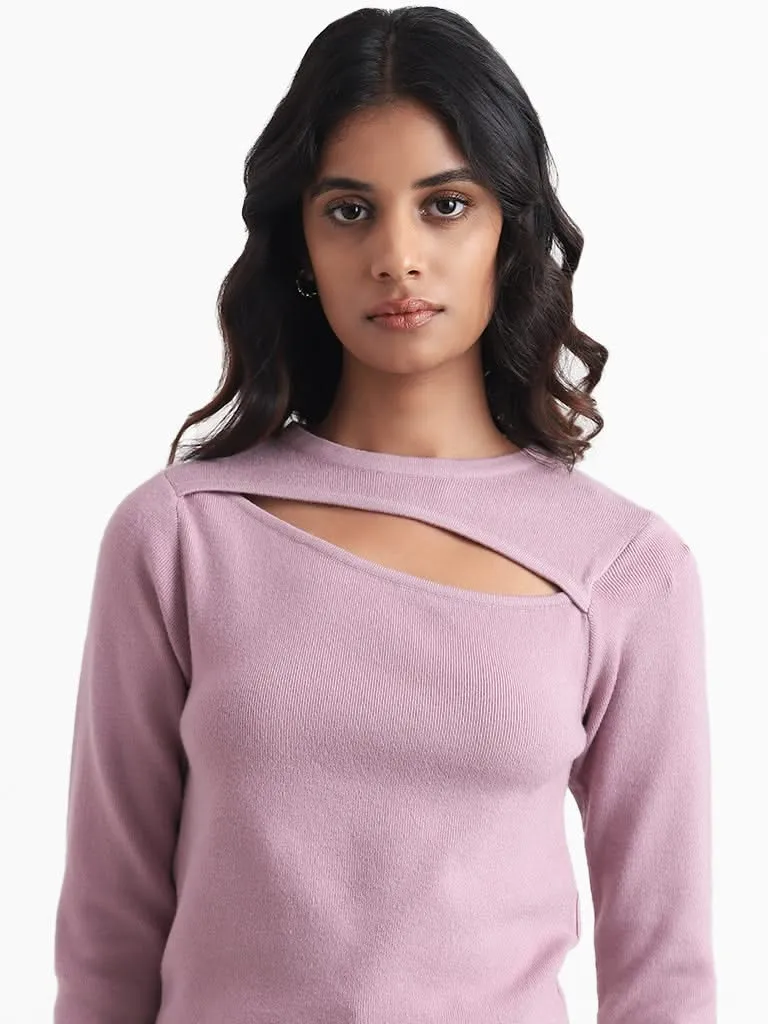 Nuon Mauve Pink Knit Top