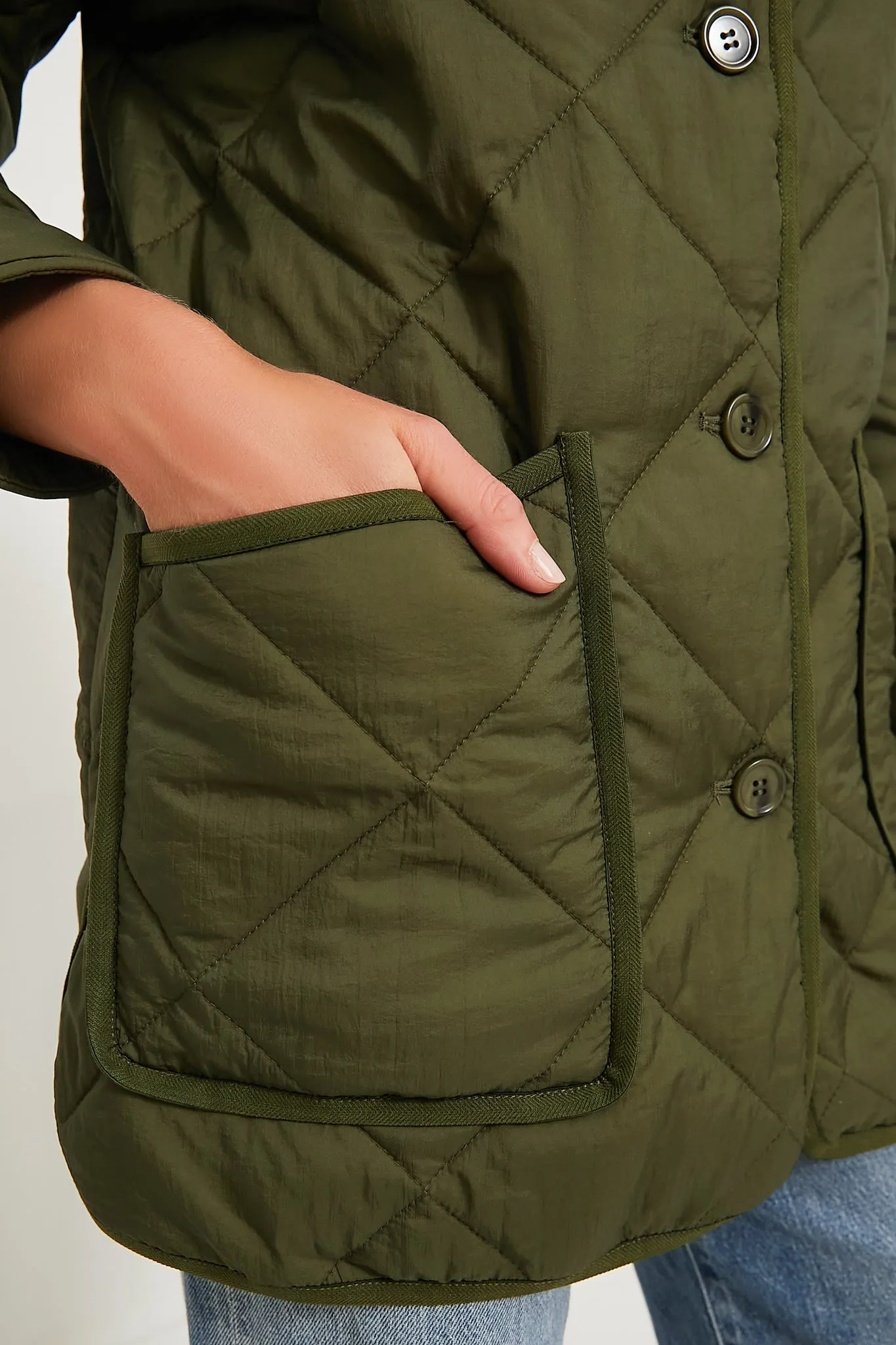 Olive Green Quilted Yates Jacket